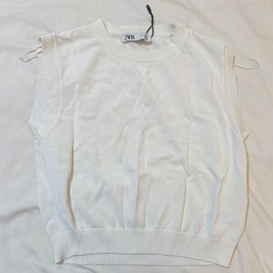 Zara Cream Sleeveless Tank Top